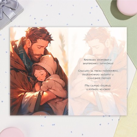 Postcard "Beloved dad!" A6-1