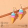 Earrings Assorted "Sweets" Ice Cream in the Horn, The color of the pink blue
