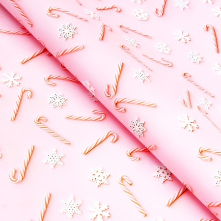 Packaging paper "delightful New Year", gloss, bilateral, 70 x 100 cm-3