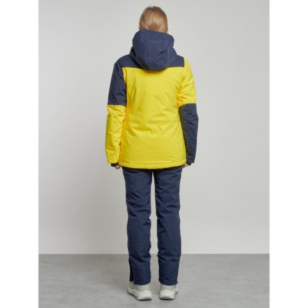 Ski costume female winter, size 46, yellow color-3