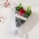 Mini-tube of soap petals "Red rose with greens" 13 cm