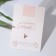 Classic pin with stone, 4 cm, white-beige color in gold