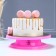 Cake stand rotating "sweet life", d = 27.5, pink color