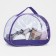 Cosmetic bag on lightning, with a pen, purple color