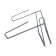 Clue paper towel holder, suspended, with hooks under a shelf of 2.5 cm, silver
