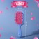 The comb is massage, wide, ventilated, 8.5 × 20.5 cm, PVC box, blue/pink color
