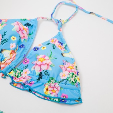 Separate swimsuit for girls, blue color, height 116-1