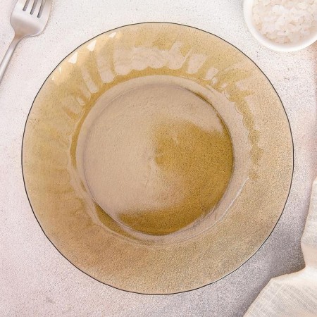 Plate plate Elica, D = 20.5 cm, brown color