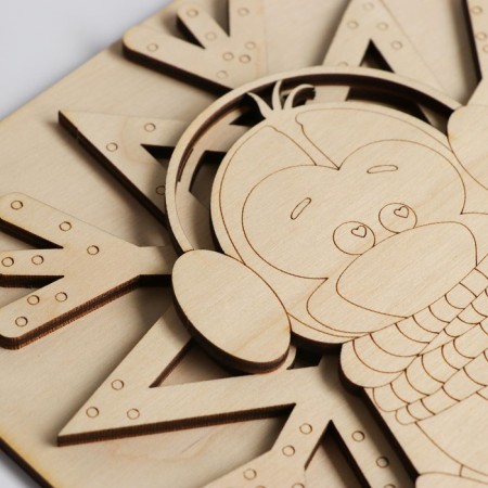 3D painting "Penguin" 20 × 20 × 4 cm-3