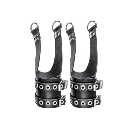 Suspension Pecado BDSM, "rude" with eyelets, genuine leather, black-1