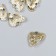 Decor for creativity metal, rhinestones "Figure heart" gold 1.5x1.9 cm