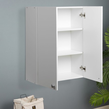 Bathroom hinged cabinet, two shelves, 60 x 24 x 80 cm-1
