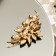 Brooch "Branch" luxurious, white-blue color in gold