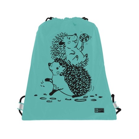 A bag for shoes 420 x 340 mm, silkography, reflective elements, phoenix "hedgehog"