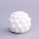 Figure candle "Babble" Round, 5.5x5.5 cm, white pearls