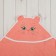 Children's corner "Pussy", size 120 x 120 cm, coral color