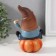 Polystone souvenir "Dwarf riding on pumpkin" 8x7.5x13 cm