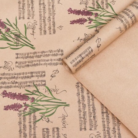 Paper packaging craft "lavender blues", 0.72 x 10 m, 70 g /m² /m2