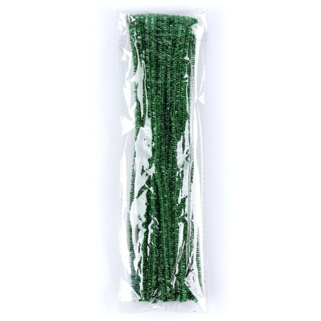 Wire with pile for crafts “Shine”, set 50 pcs, size 1 pc: 30 × 0.6 cm, green color-4