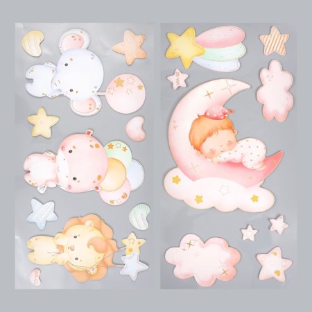 Interior sticker "Beast/Baby for a month" MIX 31x60 cm