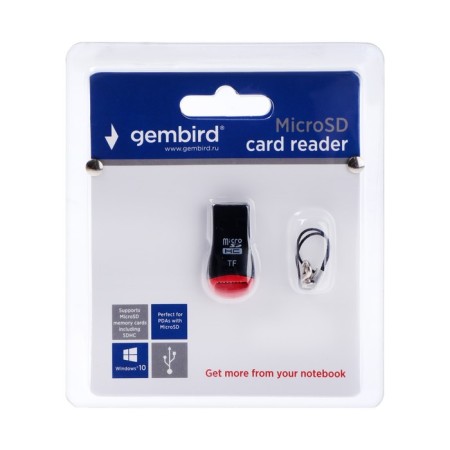 Gembird FD2-MSD-1, USB/Micro SD, Black Card-3