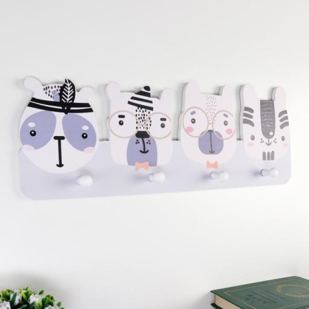 Decorative tree hooks "animals" blue18x50x4.5 cm-1