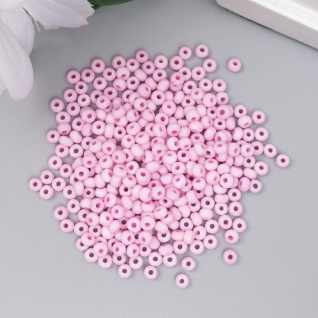 Glass 8/0 "Marshmallow. Matte. Sery-purple" 10 g-1