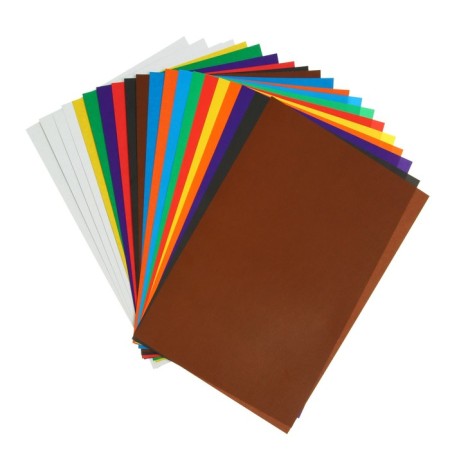 A4 children's creativity set, 8 sheets color paper + 8 sheets of colored cardboard + 4 sheets white cardboard, “beam” classic color-1