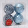 Set of balls plastic D-8 cm, 4 pcs "Avery" Blue