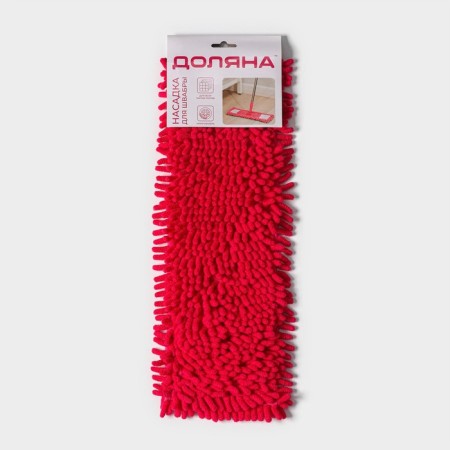 Nozzle for a flat mop of the share, 43 × 13 cm, microfiber booklies, red color-5
