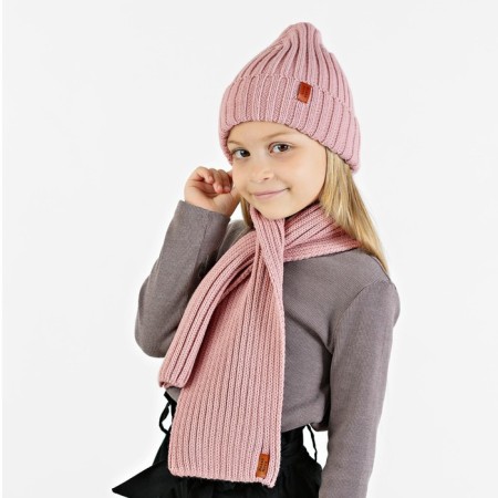 Children's cut scarf, powder color-3