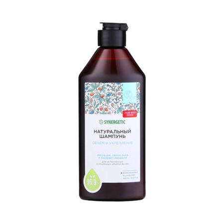 Synergetic natural shampoo volume and hair strengthening, 400 ml