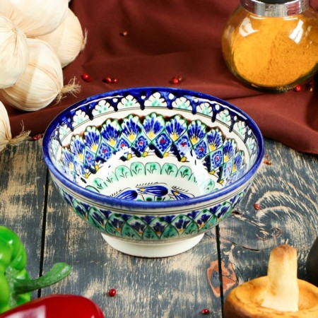 Rishtan ceramics "Patterns" 15 cm, small, mix-6