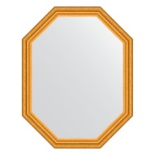 Mirror in the baguette frame, aged gold 67 mm, 72x92 cm