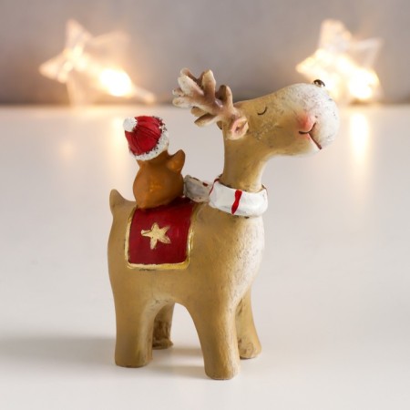 Souvenir Polystone "New Year's Oleg with a chick on the back" MIX 9x6.5x3 cm-4