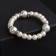 Bracelet Pearl "Bride" with rhinestones, ball No. 8,16, milk color, d = 5.5 cm
