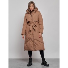 Coat insulated winter female, size 42, brown color