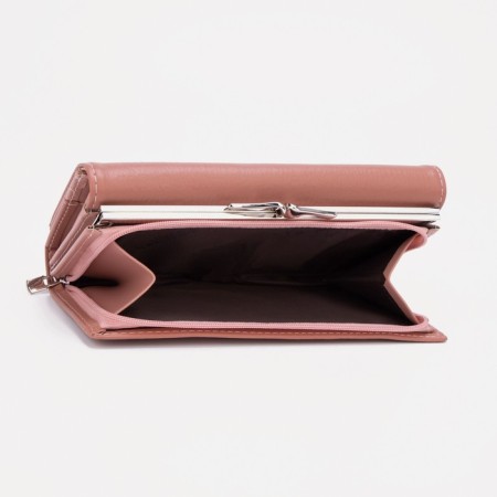 Women's wallet on magnets, pink color-4