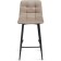 Hilly stool for metal/velor, black/beige 43x42x93 cm