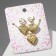 Set 2 objects: earrings, pendant "Heart" love, color gold, 41 cm