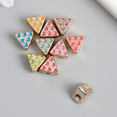 Bead for creativity plastic "Triangle in Pollets" MIX 0.8x1.2x1.2 cm-2