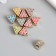 Bead for creativity plastic "Triangle in Pollets" MIX 0.8x1.2x1.2 cm