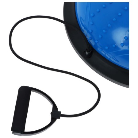 Half -sphere BOSU gymnastic onlytop, massage, with a pump, 46x20 cm, blue color is blue-12