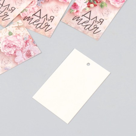 Cardboard "Flowers for you" set 10 pcs (5 types) 4x6 cm-4