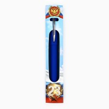 Gel pen, blue paste, 0.5 mm, plastic 