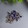 Crystal rhinestones in the DACs "Astra" 4 mm, 50 pcs/pack, silver/blue