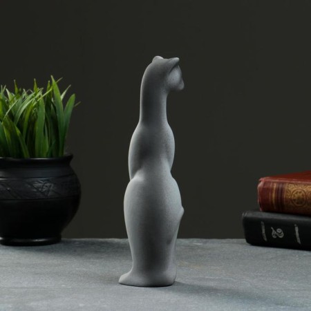 Figure "Cat Bagira Tilted" gray/black 4x5x20cm-2