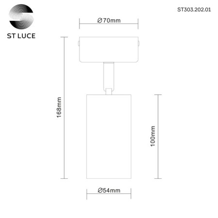 Ceiling lamp ST LUCE. ST303.202.01. 1x50 W, GU10, 7x7x16.8 cm, golden color-6