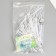 Cotton flash wick, white metal 12 cm