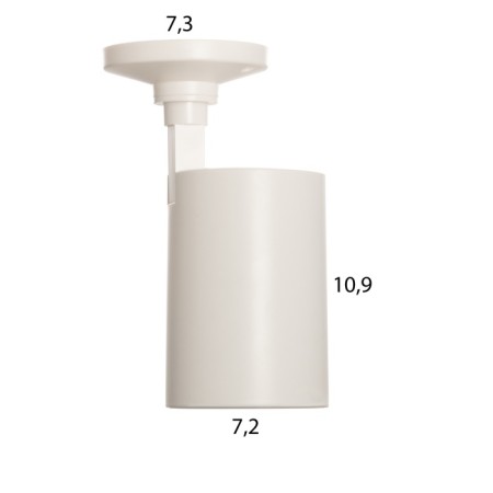 Lamp "Rum" GU10 10W white 8x18x14 cm-5